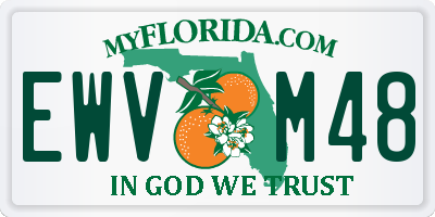 FL license plate EWVM48