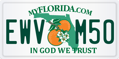 FL license plate EWVM50