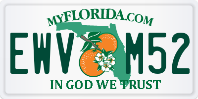 FL license plate EWVM52