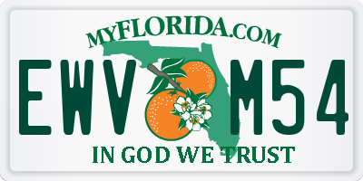 FL license plate EWVM54