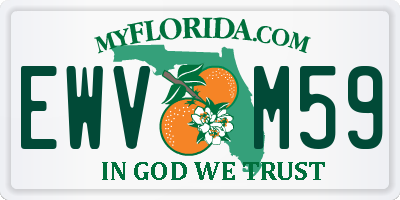 FL license plate EWVM59