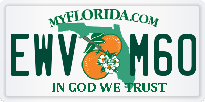 FL license plate EWVM60