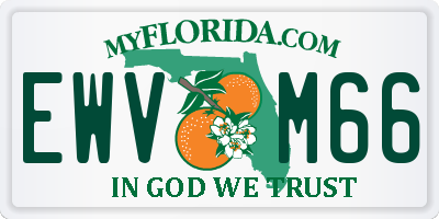 FL license plate EWVM66