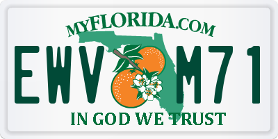 FL license plate EWVM71
