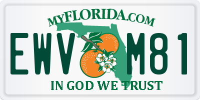FL license plate EWVM81