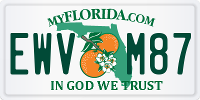 FL license plate EWVM87