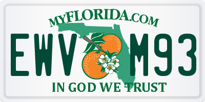 FL license plate EWVM93