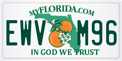 FL license plate EWVM96