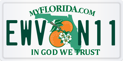 FL license plate EWVN11