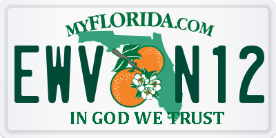 FL license plate EWVN12