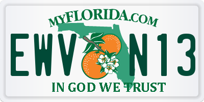 FL license plate EWVN13