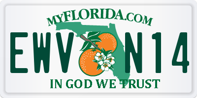 FL license plate EWVN14