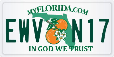FL license plate EWVN17
