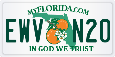 FL license plate EWVN20