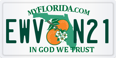 FL license plate EWVN21