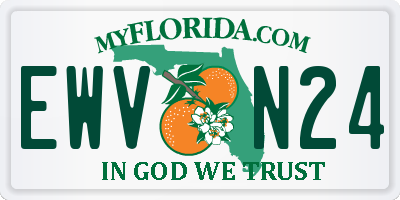 FL license plate EWVN24