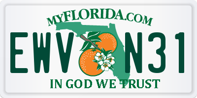 FL license plate EWVN31