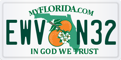 FL license plate EWVN32