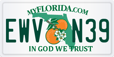 FL license plate EWVN39
