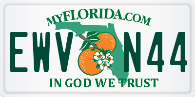 FL license plate EWVN44