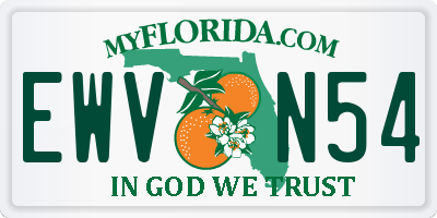 FL license plate EWVN54