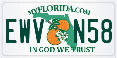 FL license plate EWVN58