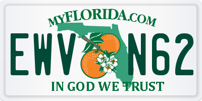 FL license plate EWVN62