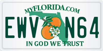 FL license plate EWVN64