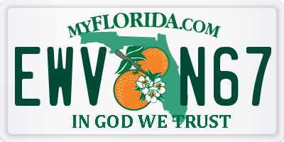 FL license plate EWVN67