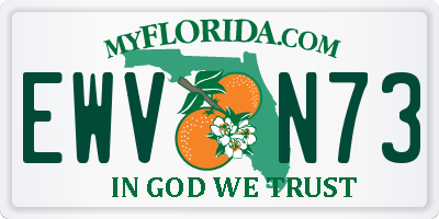 FL license plate EWVN73