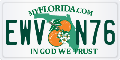 FL license plate EWVN76