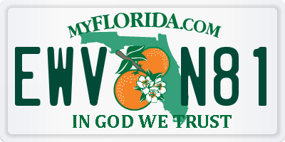FL license plate EWVN81