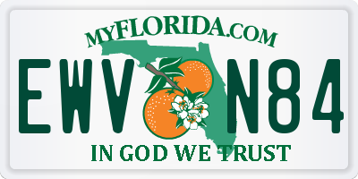 FL license plate EWVN84