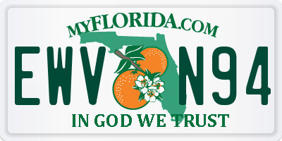 FL license plate EWVN94