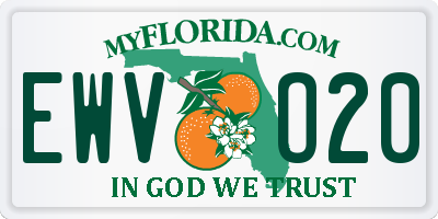 FL license plate EWVO20
