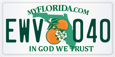 FL license plate EWVO40
