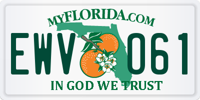 FL license plate EWVO61