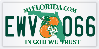 FL license plate EWVO66