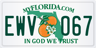 FL license plate EWVO67