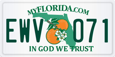 FL license plate EWVO71