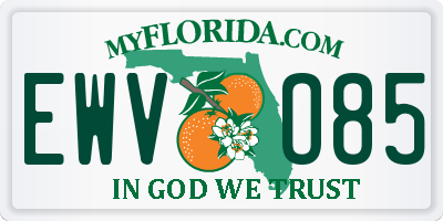 FL license plate EWVO85
