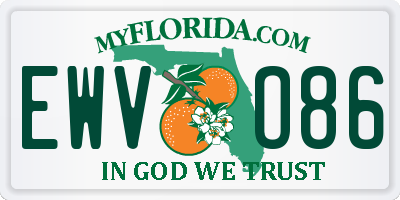 FL license plate EWVO86