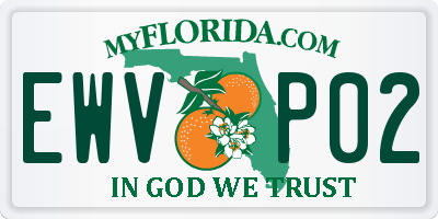 FL license plate EWVP02