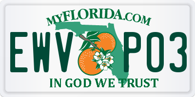 FL license plate EWVP03