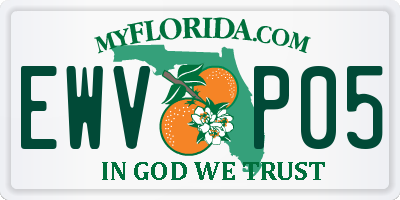 FL license plate EWVP05