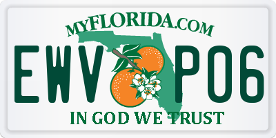 FL license plate EWVP06