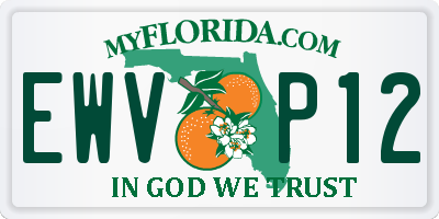 FL license plate EWVP12