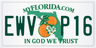 FL license plate EWVP16