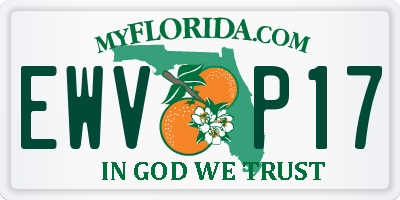 FL license plate EWVP17