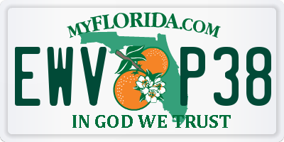 FL license plate EWVP38